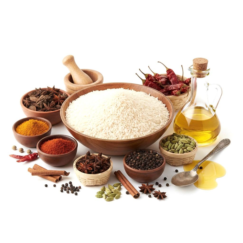 Rice, Spices and Oil